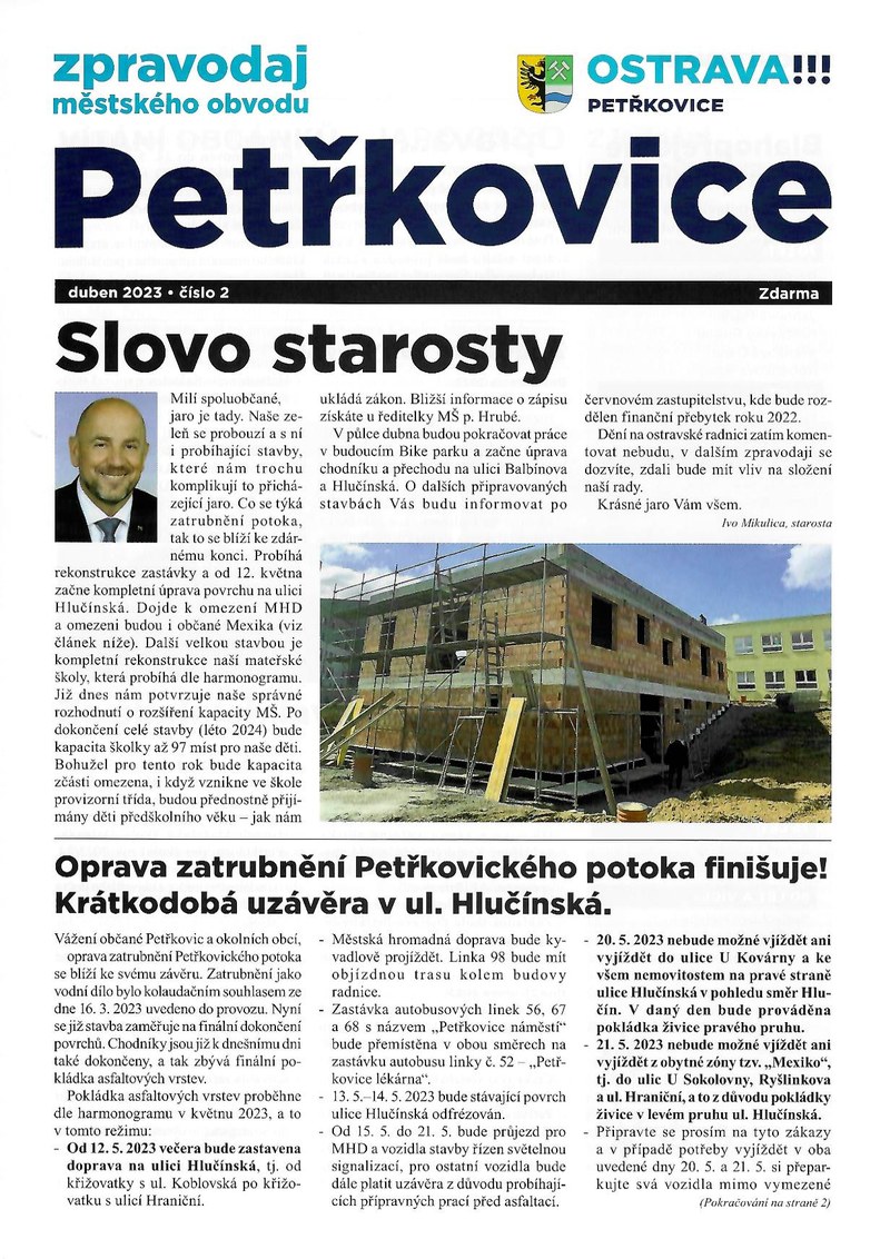 Petřkovický zpravodaj - duben 2023