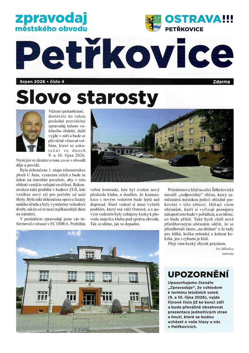 Petřkovický zpravodaj - srpen 2026